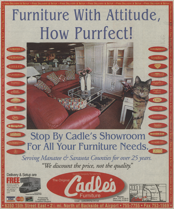 Cadle's ad