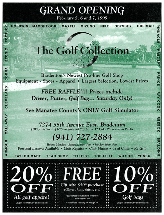 Golf Collection flier